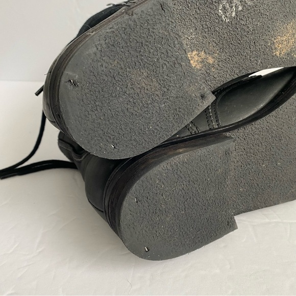 Hawkins Combat Boots Black Leather Lace Up Shoes Outdoor Military Mens 41 US 8 - Picture 14 of 14